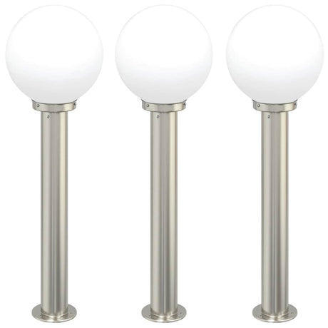 Vidaxx borne lumineuse 3 pièces 80 cm acier inoxydable IP44