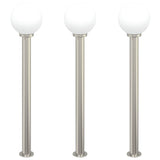 Vidaxx borne lumineuse 3 pièces 120 cm acier inoxydable IP44