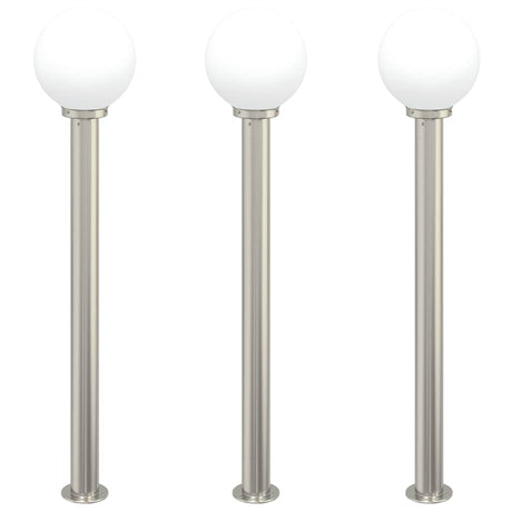 Vidaxx borne lumineuse 3 pièces 120 cm acier inoxydable IP44