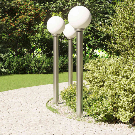Vidaxx borne lumineuse 3 pièces 120 cm acier inoxydable IP44