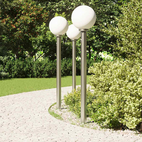 Vidaxx borne d'éclairage avec capteur 3 pièces 120 cm acier inoxydable IP44