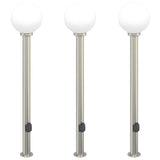 Vidaxx borne d'éclairage avec douille 3 pièces 120 cm acier inoxydable IP44