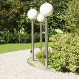 Vidaxx borne d'éclairage avec capteur et prise 3 pièces 120 cm inox IP44