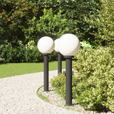 VidaXL borne d'éclairage 3 pièces 80 cm noir IP44