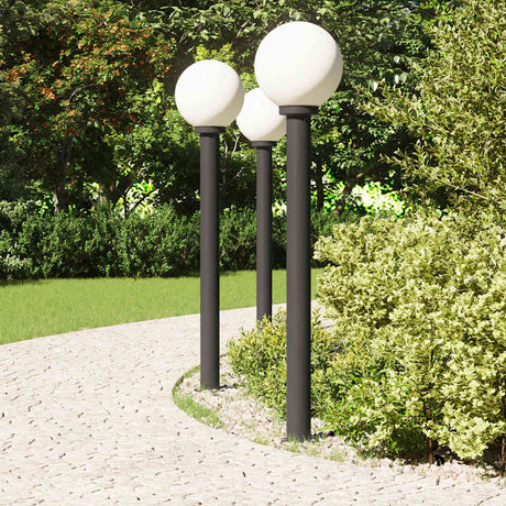 VidaXL borne d'éclairage 3 pièces 120 cm noir IP44