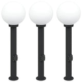 Vidaxx borne d'éclairage avec prise 3 pièces 80 cm noir IP44