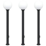 Vidaxx borne d'éclairage avec prise 3 pièces 120 cm noir IP44