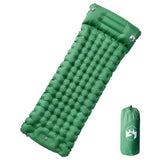 Vidaxl matelas de camping avec oreiller autogonflant 1 personne vert