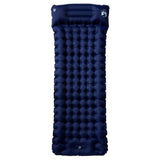 VidaXL matelas de camping avec oreiller autogonflant 1 personne bleu marine