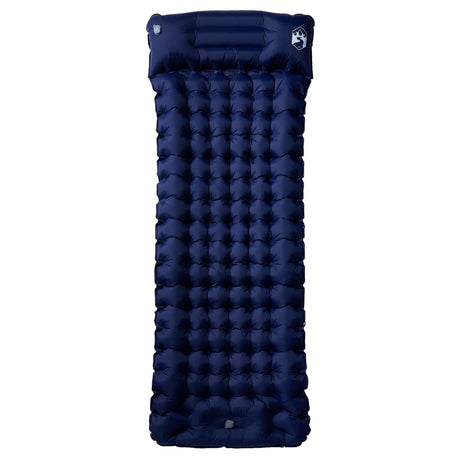 VidaXL matelas de camping avec oreiller autogonflant 1 personne bleu marine