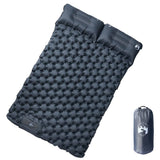 Vidaxl matelas de camping avec oreillers autogonflant 2 personnes gris
