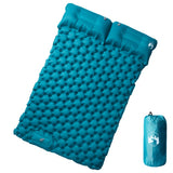 VidaXL Matelas de camping avec oreillers autogonflant 2 personnes bleu