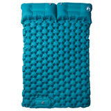 VidaXL Matelas de camping avec oreillers autogonflant 2 personnes bleu