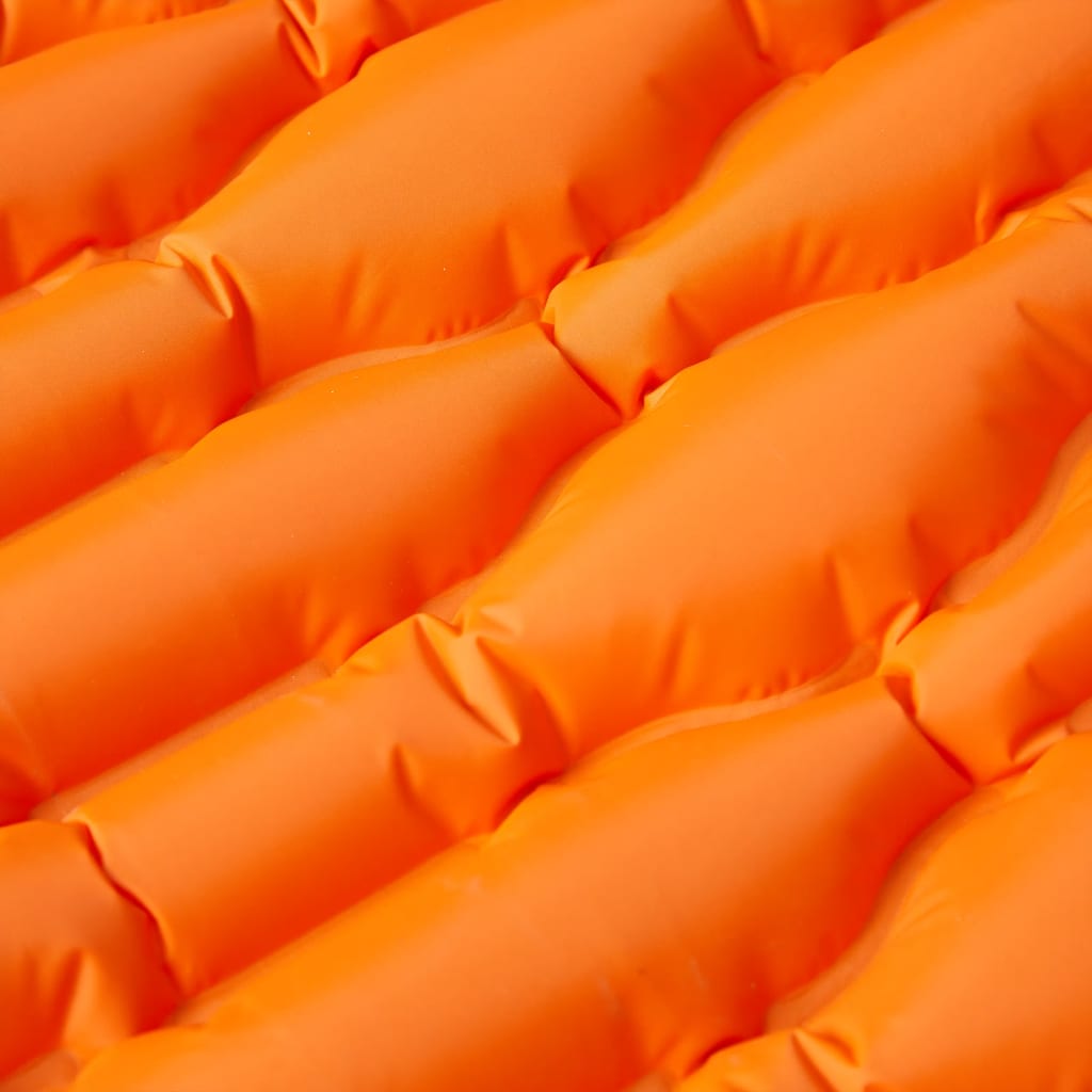Vidaxl matelas de camping avec oreiller autogonflant 1 personne orange