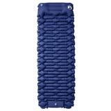 VidaXL matelas de camping avec oreiller autogonflant 1 personne bleu marine
