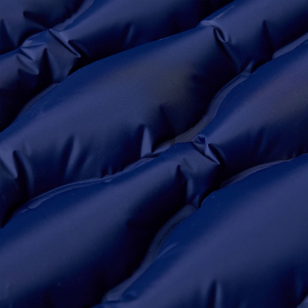 VidaXL matelas de camping avec oreiller autogonflant 1 personne bleu marine
