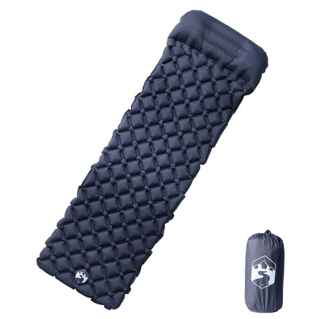 Vidaxl matelas de camping avec oreiller gonflable 1 personne gris