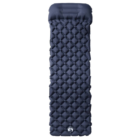 Vidaxl matelas de camping avec oreiller gonflable 1 personne gris