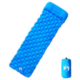 Vidaxl matelas de camping avec oreiller gonflable 1 personne bleu