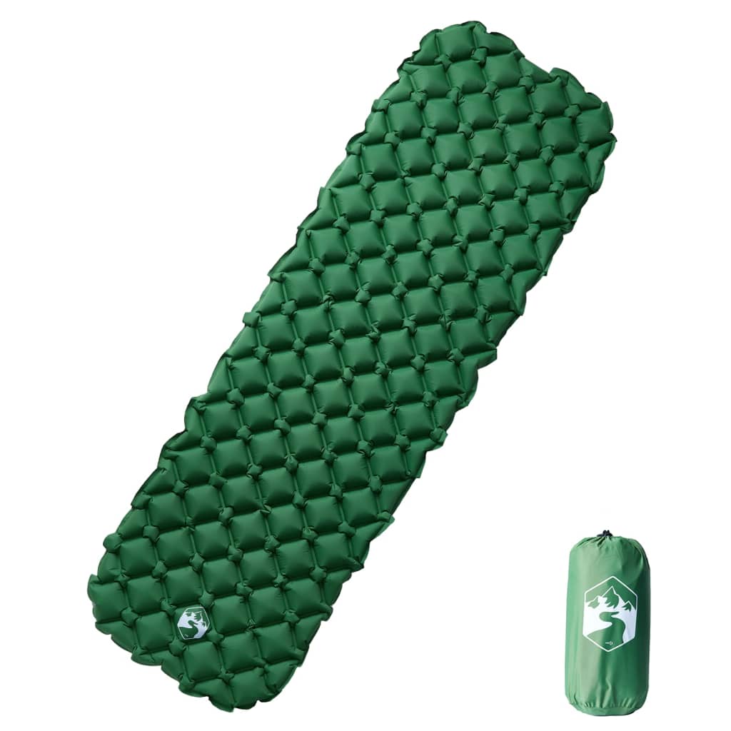 Vidaxl kampeermatras opblaasbaar 190x58x6 cm 1persoons groen