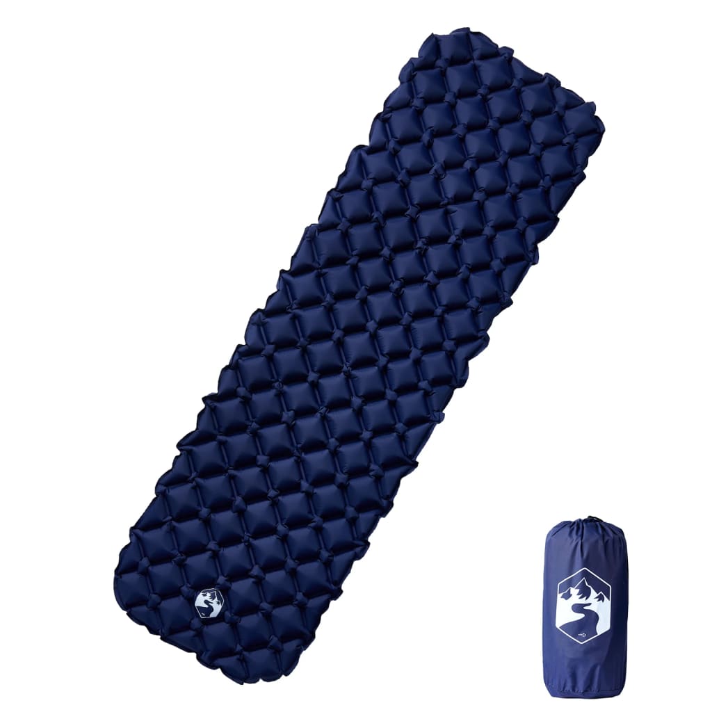 Vidaxx matelas de camping gonflable 190x58x6 cm 1 personne bleu marine