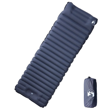 Vidaxl matelas de camping avec oreiller autogonflant 1 personne gris