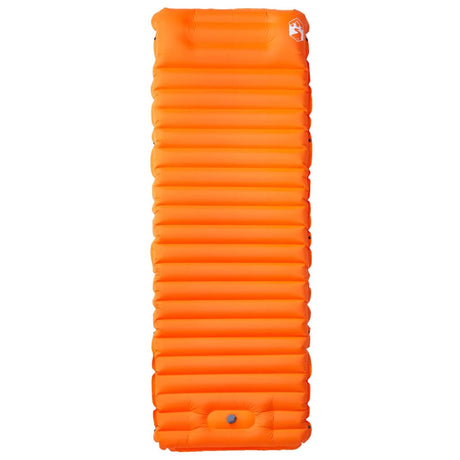 Vidaxl matelas de camping avec oreiller autogonflant 1 personne orange