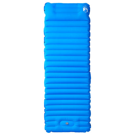 Vidaxl matelas de camping avec oreiller autogonflant 1 personne bleu