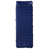 VidaXL matelas de camping avec oreiller autogonflant 1 personne bleu marine