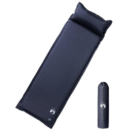Vidaxl matelas de camping avec oreiller autogonflant 1 personne gris