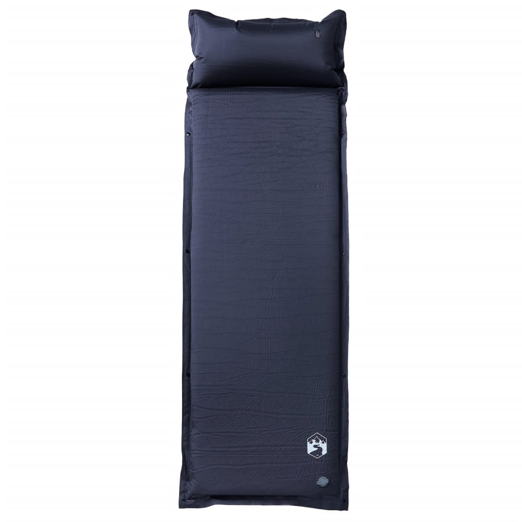 Vidaxl matelas de camping avec oreiller autogonflant 1 personne gris