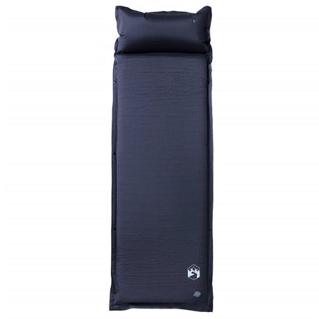 Vidaxl matelas de camping avec oreiller autogonflant 1 personne gris
