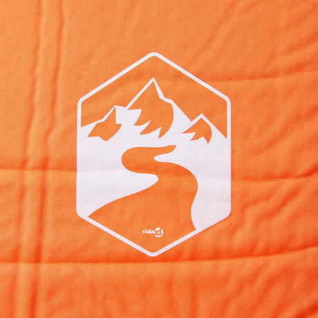 Vidaxl matelas de camping avec oreiller autogonflant 1 personne orange