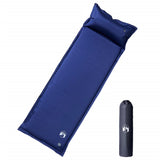 VidaXL matelas de camping avec oreiller autogonflant 1 personne bleu marine