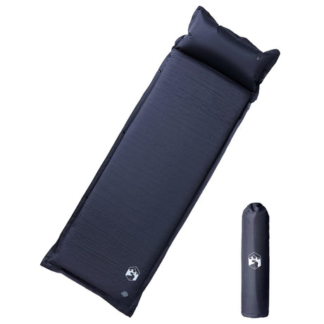 Vidaxl matelas de camping avec oreiller autogonflant 1 personne gris
