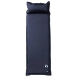 Vidaxl matelas de camping avec oreiller autogonflant 1 personne gris