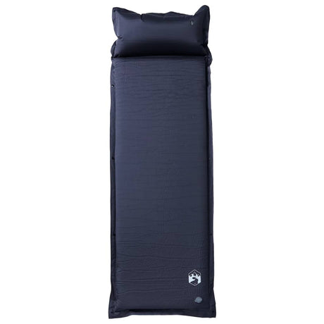 Vidaxl matelas de camping avec oreiller autogonflant 1 personne gris