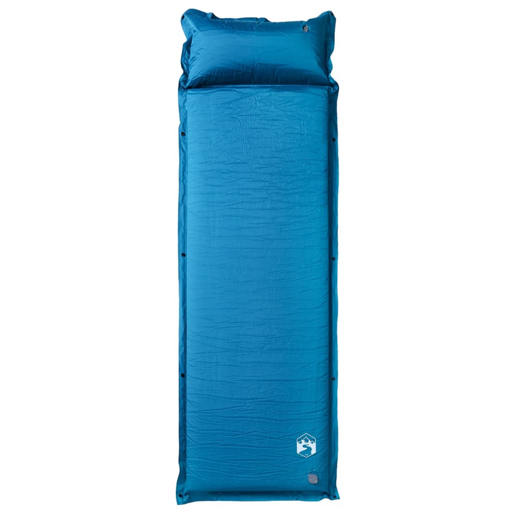 Vidaxl matelas de camping avec oreiller autogonflant 1 personne turquoise