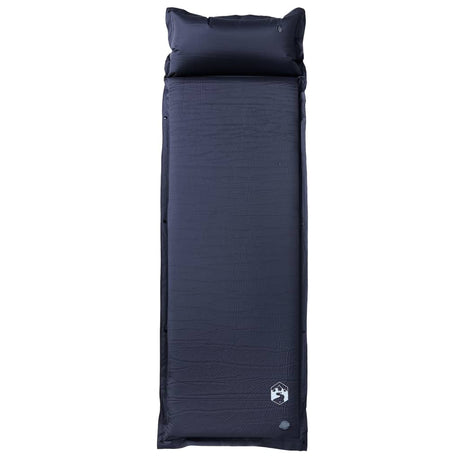 Vidaxl matelas de camping avec oreiller autogonflant 1 personne gris
