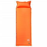 Vidaxl matelas de camping avec oreiller autogonflant 1 personne orange