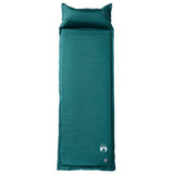 Vidaxl matelas de camping avec oreiller autogonflant 1 personne vert