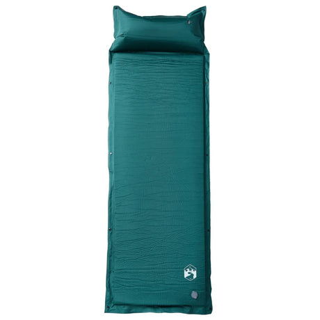 Vidaxl matelas de camping avec oreiller autogonflant 1 personne vert