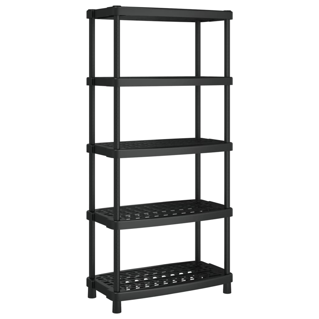 Vidaxx étagère de rangement 5 couches 93,5x45,5x194,5 cm polypropylène noir