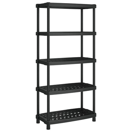 Vidaxx étagère de rangement 5 couches 93,5x45,5x194,5 cm polypropylène noir