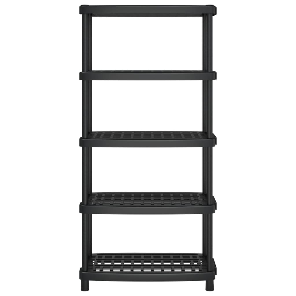 Vidaxx étagère de rangement 5 couches 93,5x45,5x194,5 cm polypropylène noir