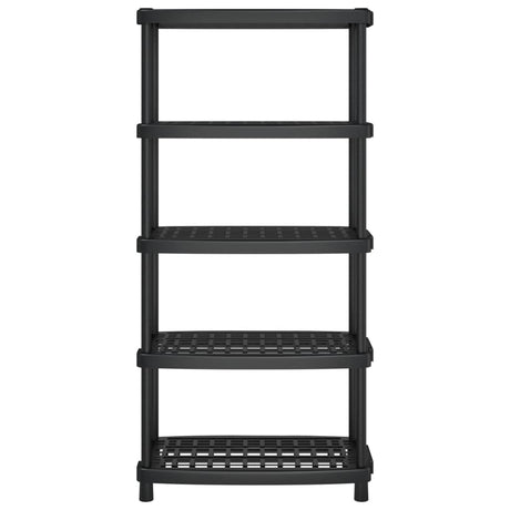 Vidaxx étagère de rangement 5 couches 93,5x45,5x194,5 cm polypropylène noir