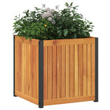 Jardinière Vidaxx 45x45x44 cm bois d'acacia massif et acier