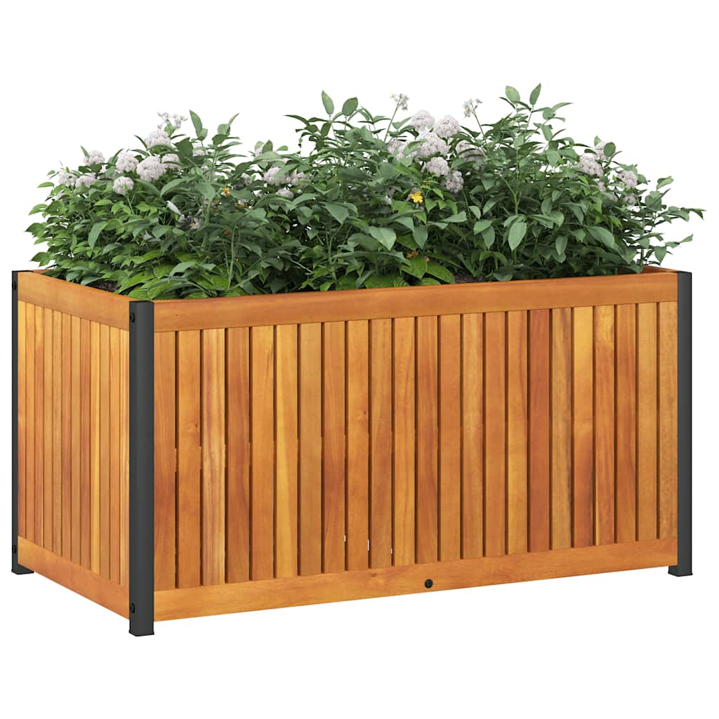 Jardinière Vidaxx 85x45x44 cm bois d'acacia massif et acier