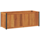Jardinière Vidaxx 110x45x44 cm bois d'acacia massif et acier