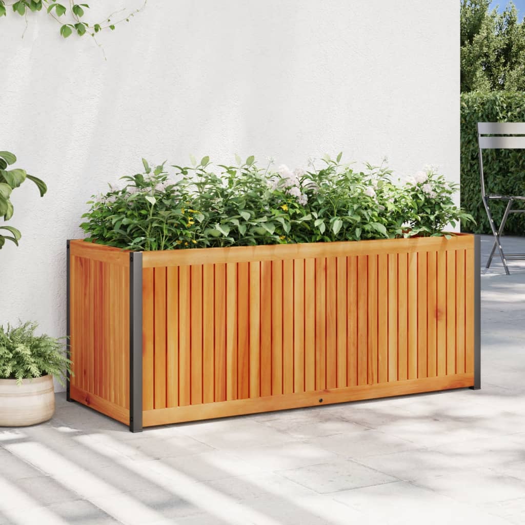 Jardinière Vidaxx 110x45x44 cm bois d'acacia massif et acier